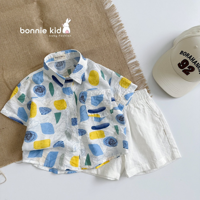 BỘ SƠ MI ĐI BIỂN CHO BÉ 🌊 🌴 Chất liệu tơ đũi nhẹ, mềm mát, bé thoải mái hoạt động