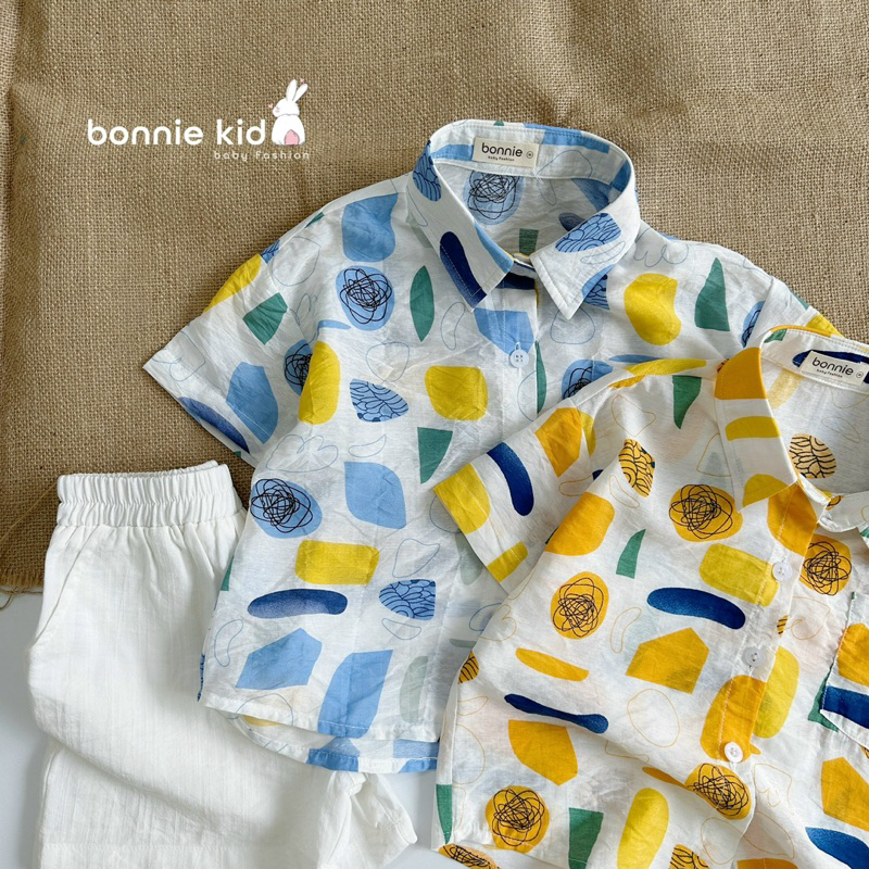 BỘ SƠ MI ĐI BIỂN CHO BÉ 🌊 🌴 Chất liệu tơ đũi nhẹ, mềm mát, bé thoải mái hoạt động