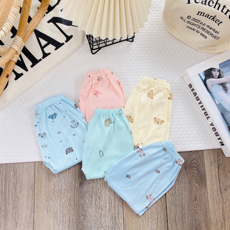 Combo 5 quần dài cho bé chất thun lạnh mềm mịn thoải mái    Trang Xô Kids