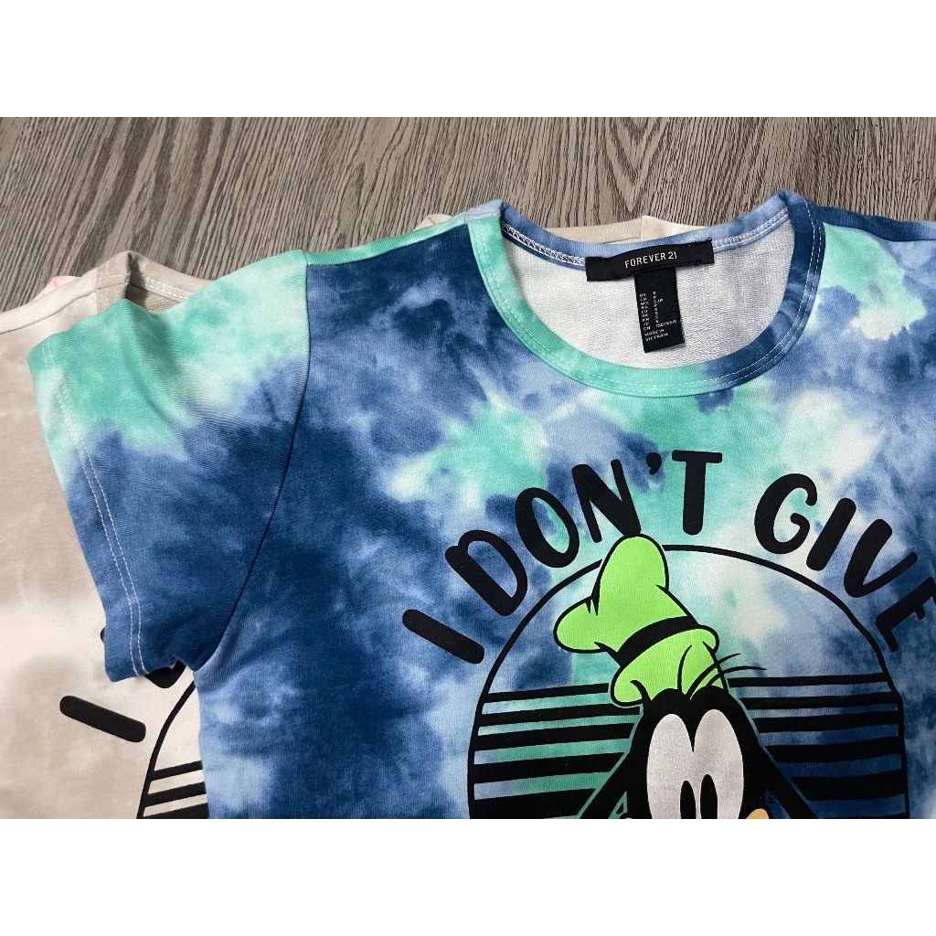 Áo Thun Cotton Mickey Nền Vải Loang 3 Màu Siêu Đẹp Form Croptop VNXK Nối Chuyền