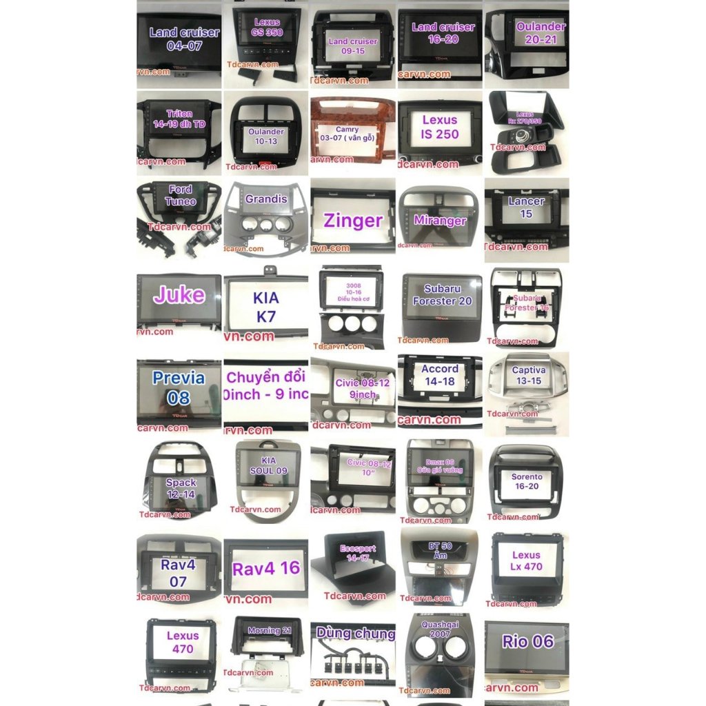 Mặt dưỡng Màn hình android các dòng Xe Sang,Xe hiếm cần canbus - liên hệ trước khi đặt mua