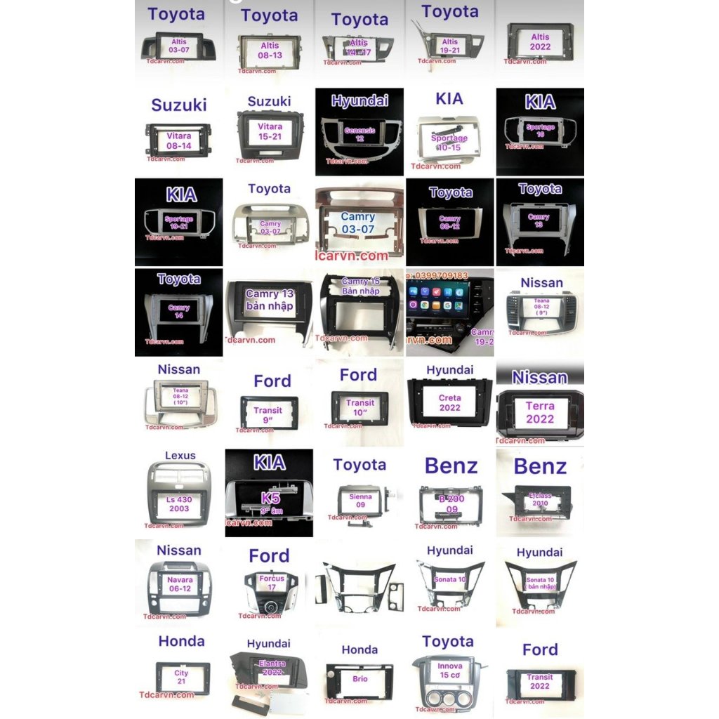 Mặt dưỡng Màn hình android các dòng Xe Sang,Xe hiếm cần canbus - liên hệ trước khi đặt mua