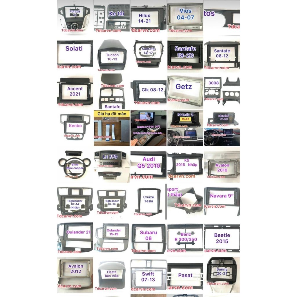 Mặt dưỡng Màn hình android các dòng Xe Sang,Xe hiếm cần canbus - liên hệ trước khi đặt mua