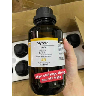 Dung dịch glycerol ức chế nang lông làm chậm quá trình mọc lông sau khi triệt lông