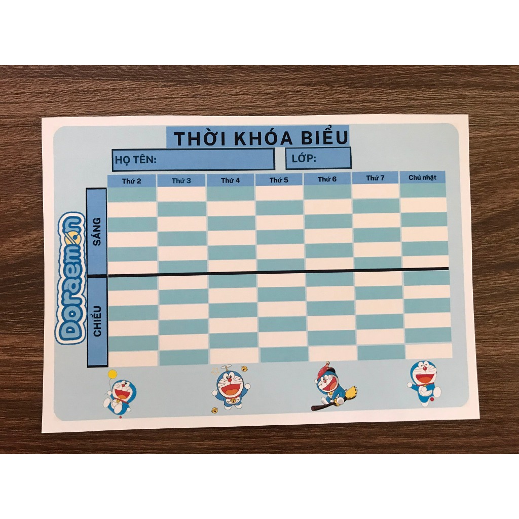 Thời khóa biểu Blackpink, Gấu dâu, Phi hành gia, nhân vật anime, nhân vật hoạt hình ... KT 14x20cm