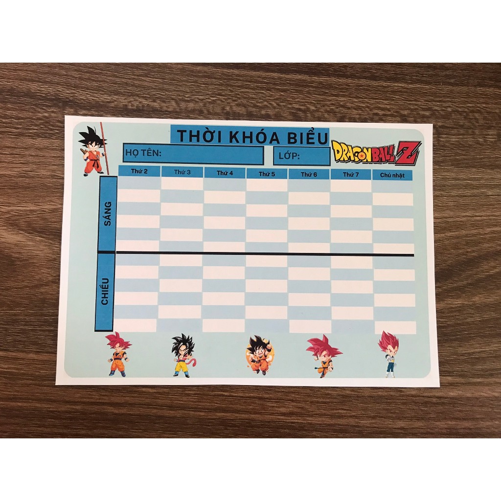 Thời khóa biểu Blackpink, Gấu dâu, Phi hành gia, nhân vật anime, nhân vật hoạt hình ... KT 14x20cm