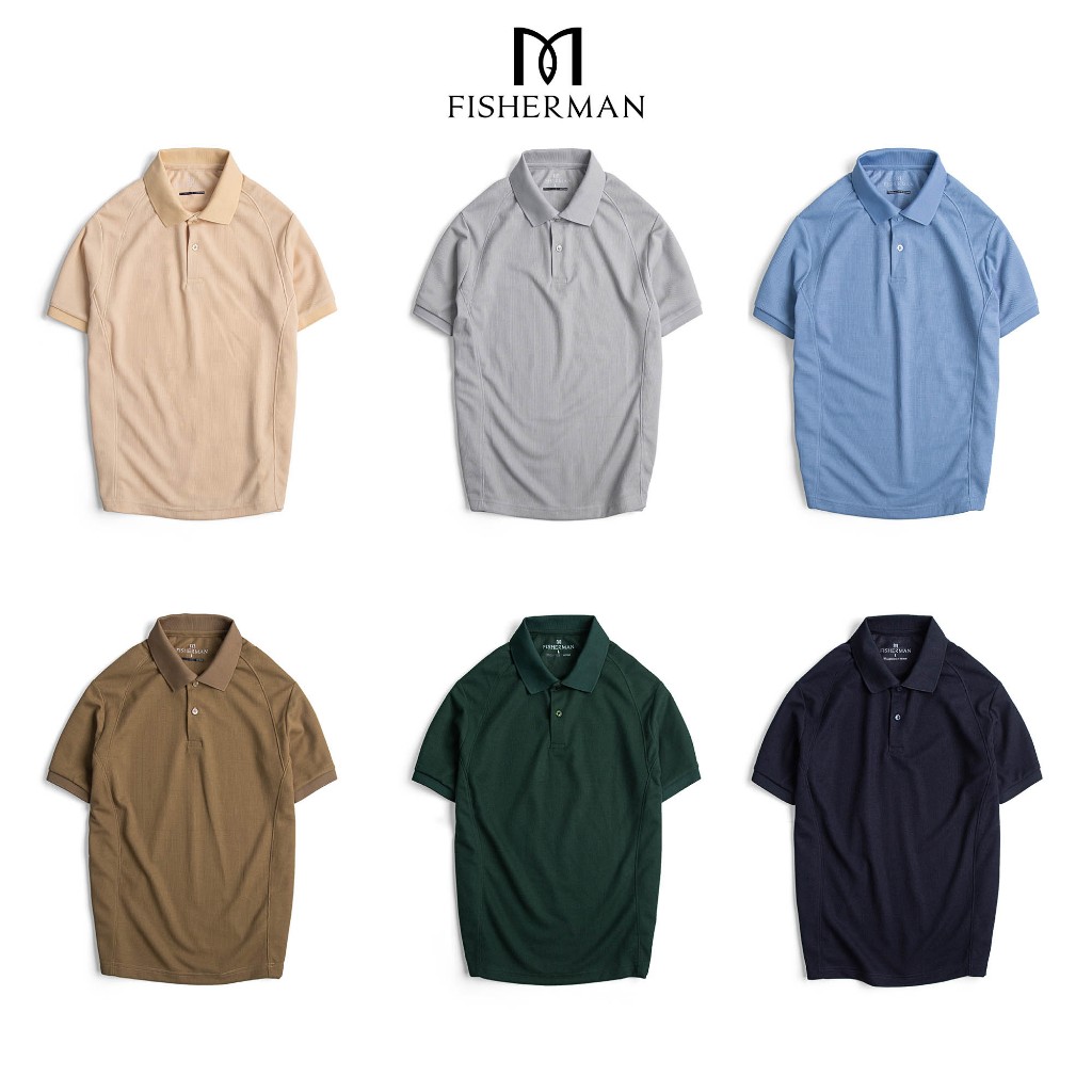 Áo Phông Polo Nam Phối Vai Có Cổ Tay Ngắn Áo Thun Nam Vải Air Active Cao Cấp FM-04 Fisherman