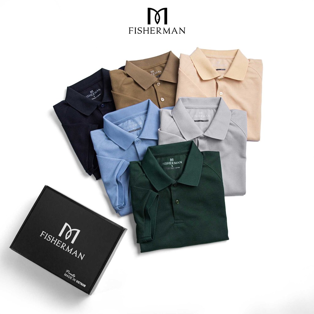 Áo Phông Polo Nam Phối Vai Có Cổ Tay Ngắn Áo Thun Nam Vải Air Active Cao Cấp FM-04 Fisherman