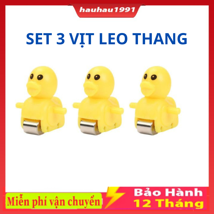 Set 3 con vịt lẻ bộ đồ chơi vịt leo cầu thang