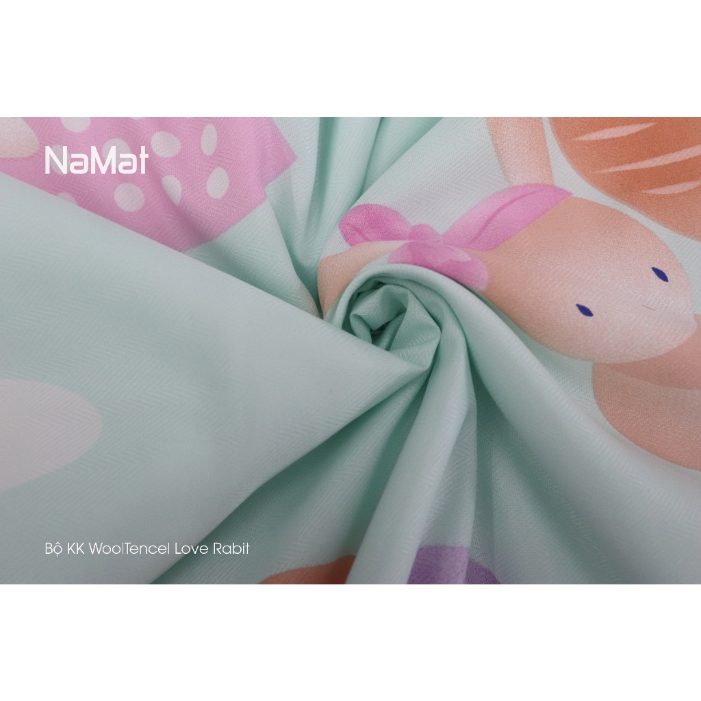 Bộ Ga Gối 2 Món N120/20 WoolTencel Love Rabit - NaMat LIZD