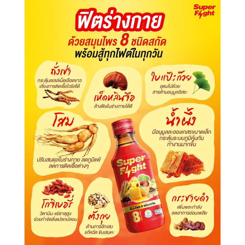 🥃💪 Nước Tăng Lực Super Fight có đường/ không đường 100ml - Thái Lan 🇹🇭🇹🇭