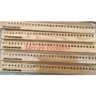 Thước kẻ gỗ các cỡ 30cm, 50cm, 60cm