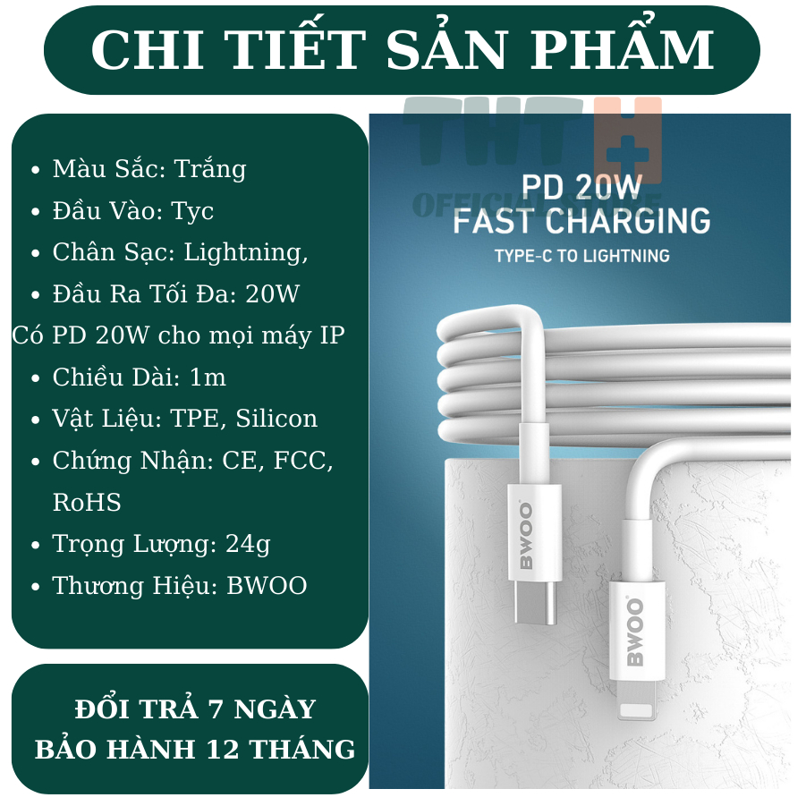 Dây sạc nhanh PD 20w X193 chính hãng cáp silicon dùng cho 14 13 12pro