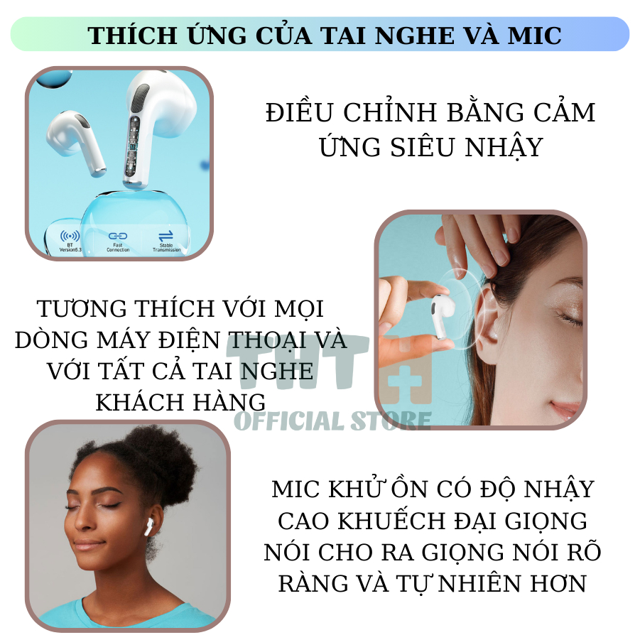 Tai nghe BLUETOOTH BW49 chính hãng BWOO giảm tiếng ồn MICRO kép bảo hành 12 tháng