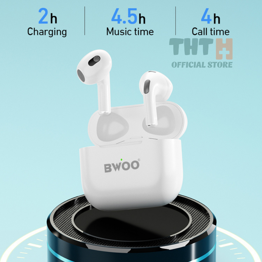 Tai nghe BLUETOOTH BW49 chính hãng BWOO giảm tiếng ồn MICRO kép bảo hành 12 tháng