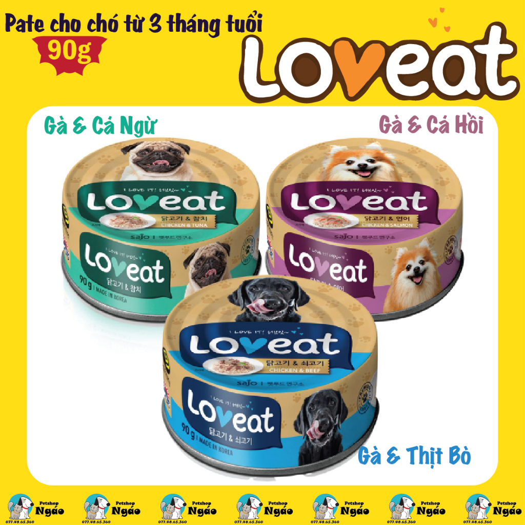 Pate cho chó cao cấp hàn quốc Sajo Loveat 90g __