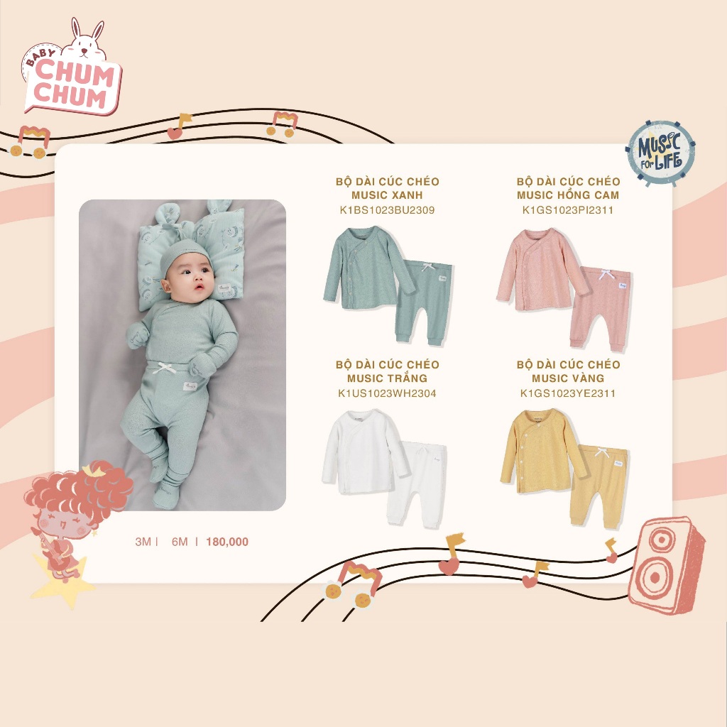Bộ Dài Cúc Chéo Music CHAANG AW23D12