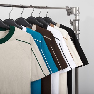 [ÁO SỌC VAI TRƠN] Áo Thun Trơn Sọc Vai Unisex Basic Tee Phối Sọc Vai Trơn Áo Nam Nữ Tay Lỡ Form Rộng Twelve.tici MSP01