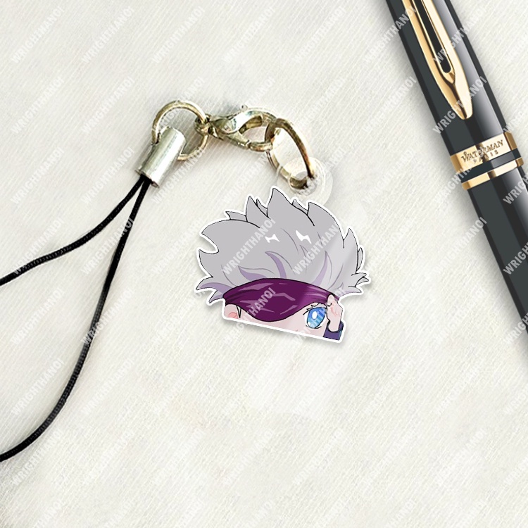 Móc khoá mica anime Chú Thuật Sư Hồi Chiến ujutsu kaisen Gojo thiết kế miễn phí theo yêu cầu