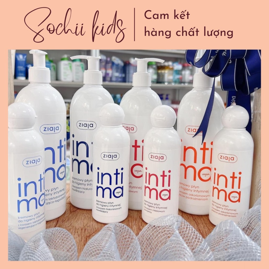 Dung dịch vệ sinh phụ nữ Intima Ziaja 200ml/500ml đủ màu