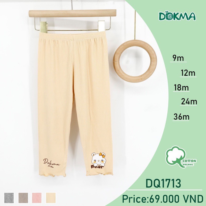 Quần dài Dokma DQ1713 cotton tăm cho bé từ 6 tháng- 36 tháng