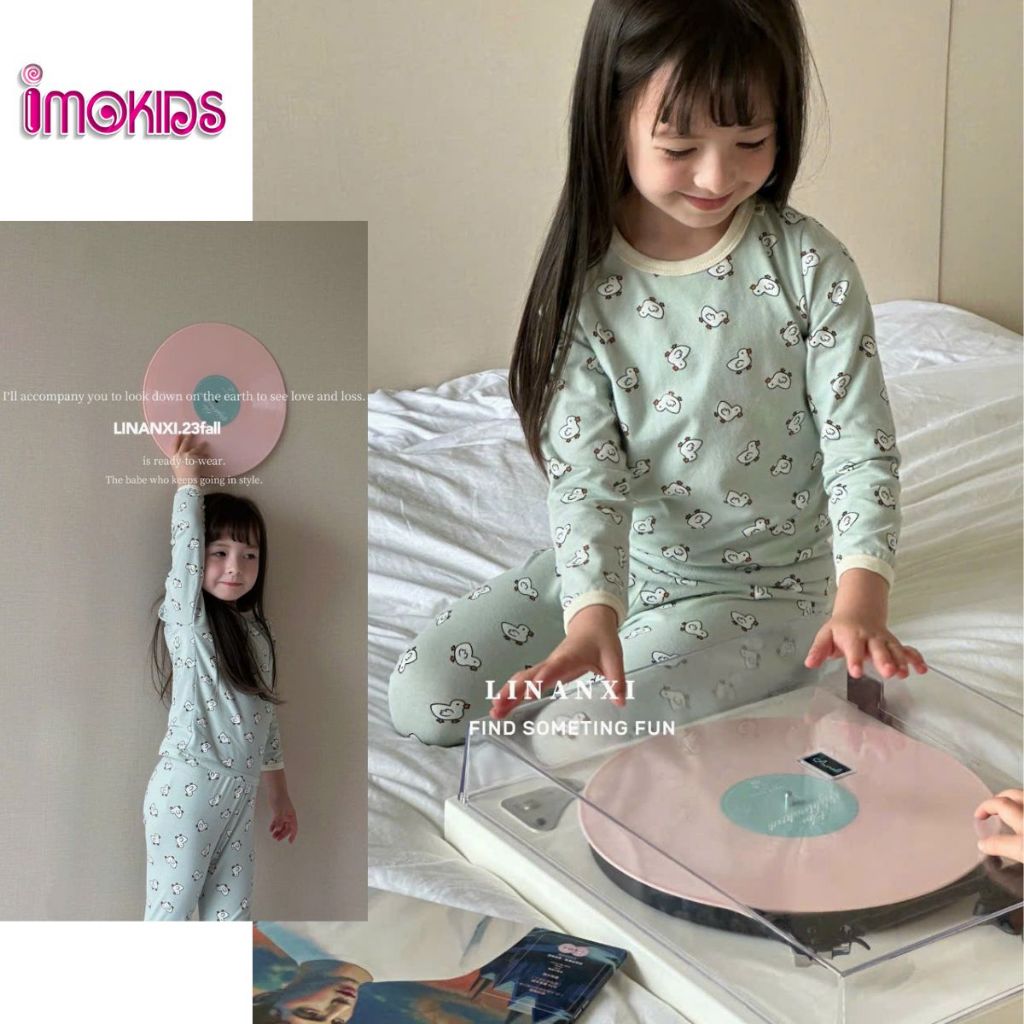 Đồ bộ dài tay bé trai Xuất Hàn LNX 08-20kg bộ cotton Quảng Châu chất cotton họa tiết dễ thương quần áo trẻ em dài