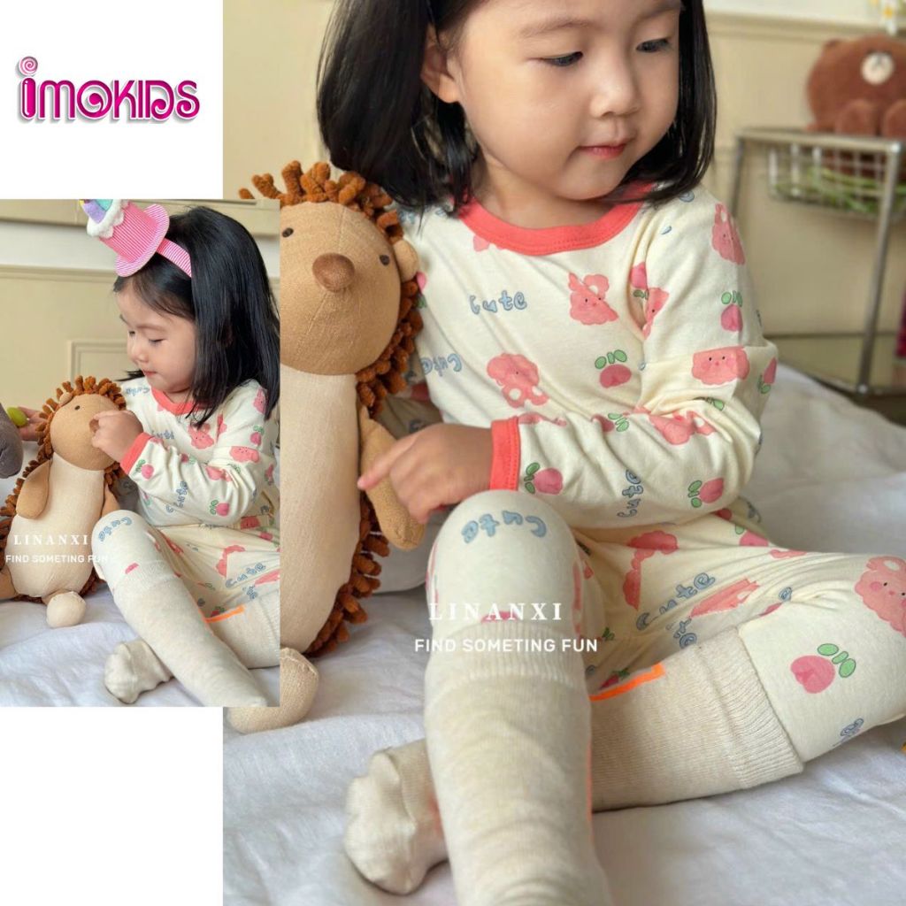 Đồ bộ dài tay bé trai Xuất Hàn LNX 08-20kg bộ cotton Quảng Châu chất cotton họa tiết dễ thương quần áo trẻ em dài