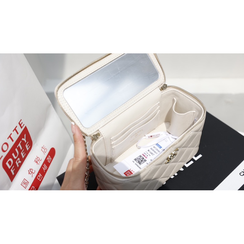 Túi quai xách cốp xleo QUAI KIM LOẠI hàng fullbox nam châm vip sz20cm 3 mầu: Đen,Ghi & Kem w166-18