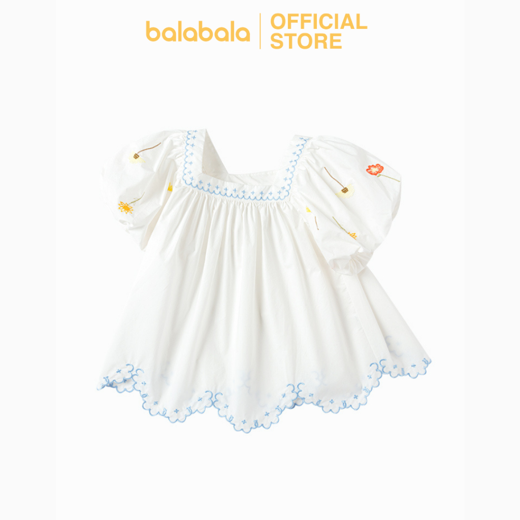 Áo babydoll bé gái họa tiết hoa xinh xắn BALABALA - KIDS 202223111071