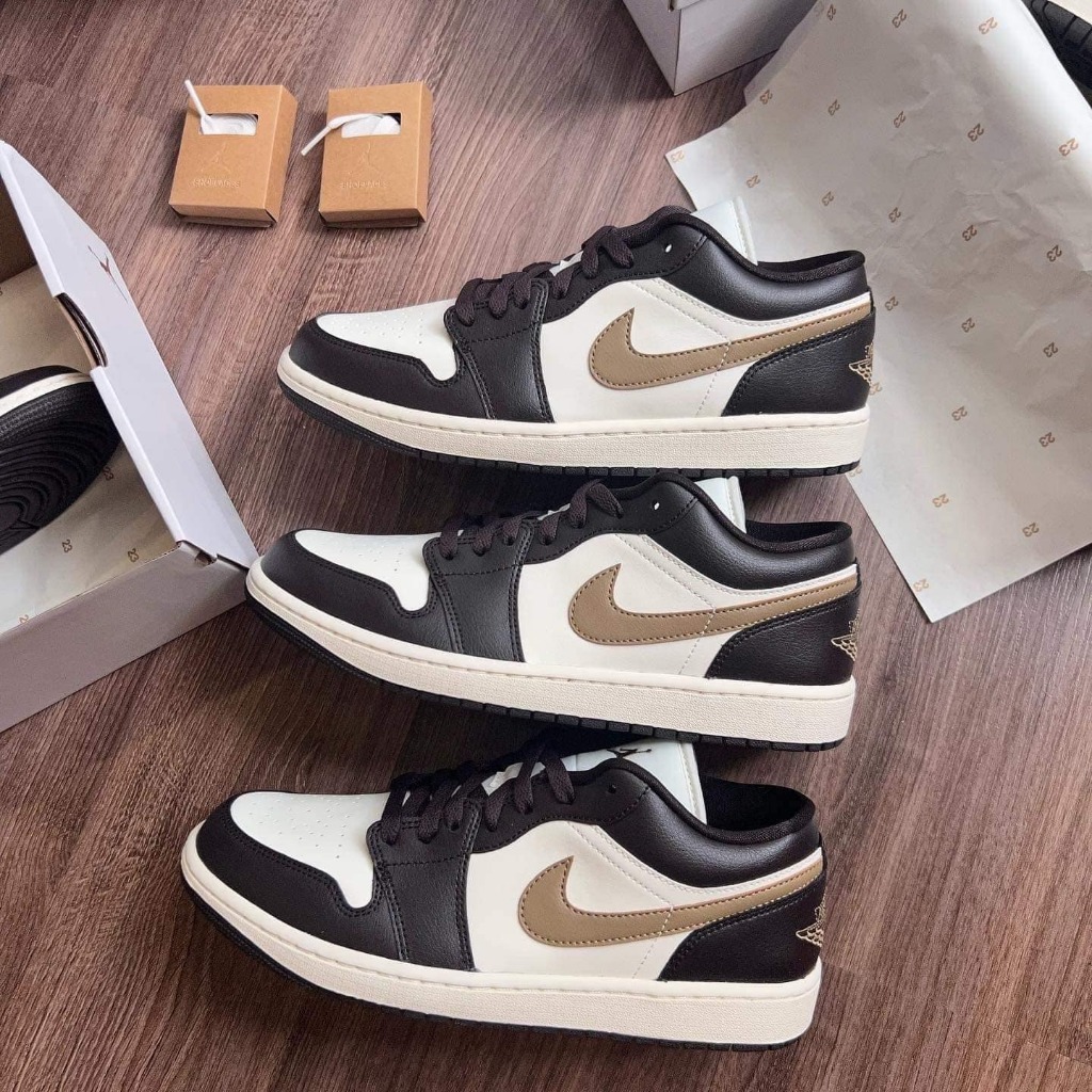 Giày Nike Air Jordan 1 Low ‘Shadow Brown’  DC0774-200 Chính Hãng giành cho nam nữ, Jordan shadow brown real FLEX SHOP