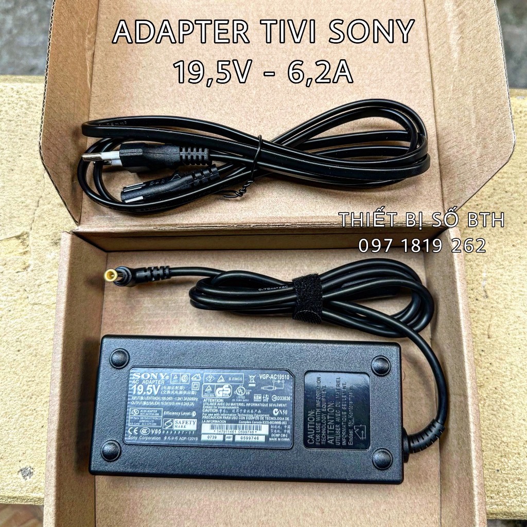 Adapter Nguồn Tivi Sony 19,5V-4,7A/ 19,5V-6,2A Hàng zin mới 100% kèm theo dây nguồn