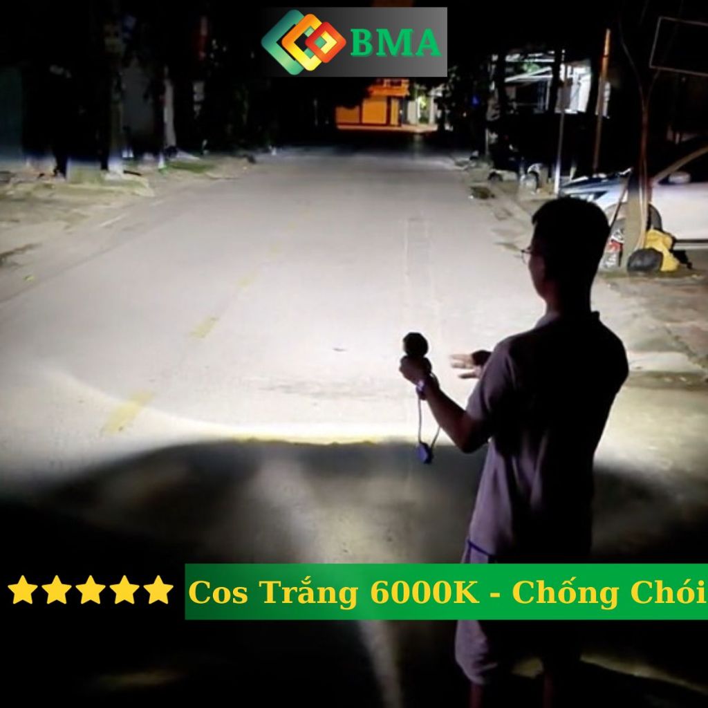 Đèn Trợ Sáng P65 BMU 55W/12.24V/DC 2 Màu 4 Chế Độ Pha Laser