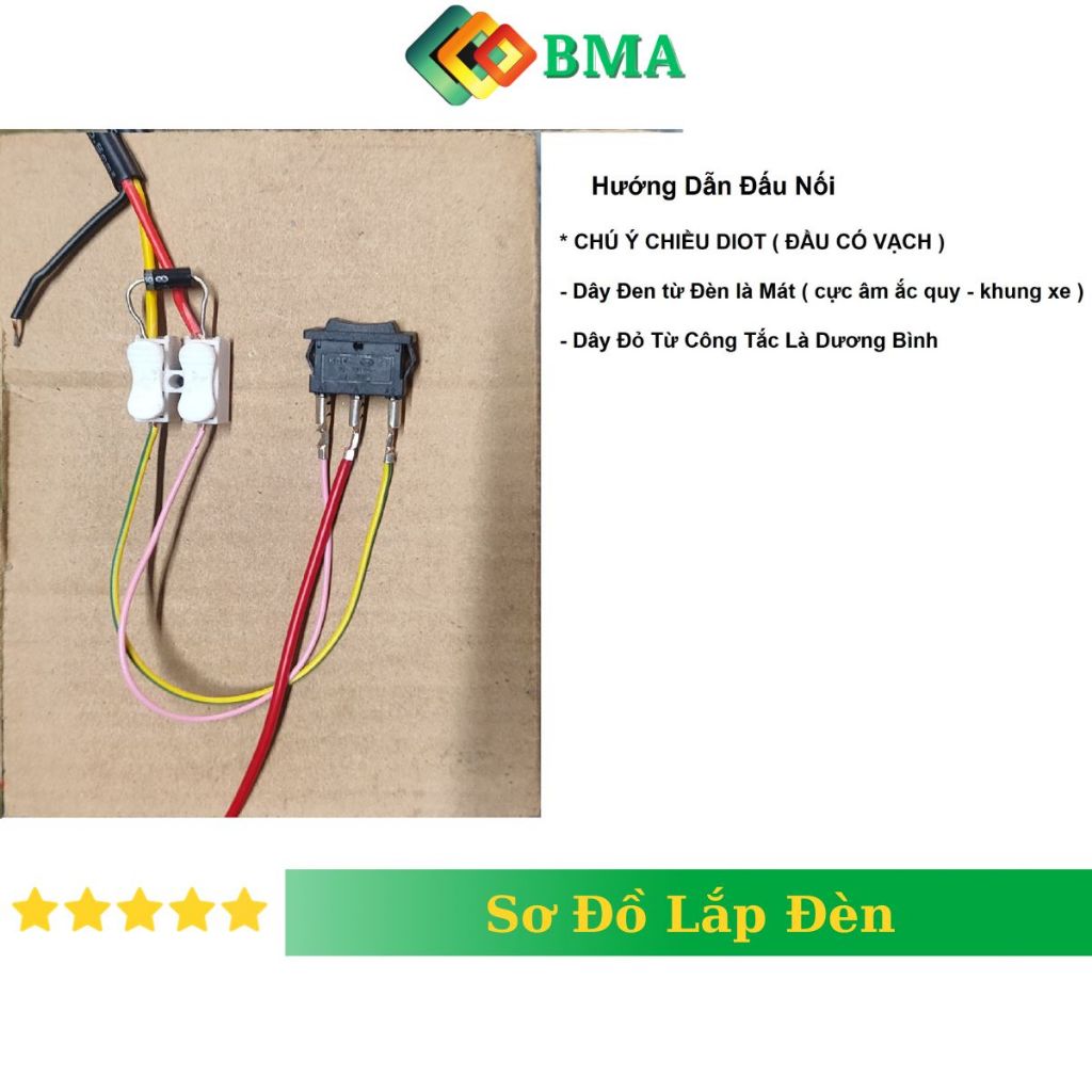 Đèn Trợ Sáng P65 BMU 55W/12.24V/DC 2 Màu 4 Chế Độ Pha Laser