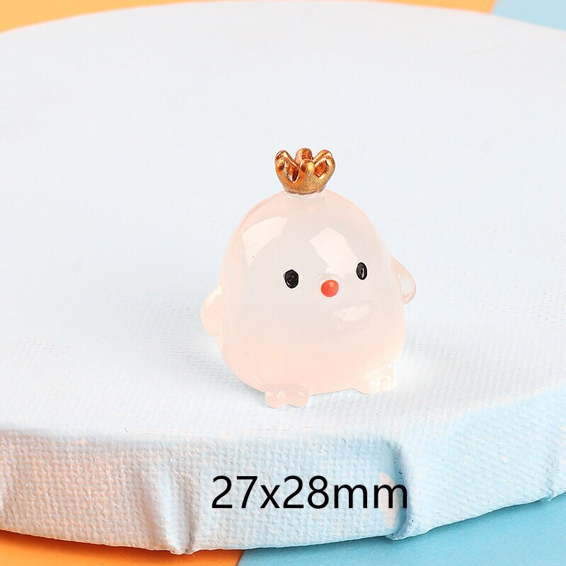 Tổng hợp Mô Hình Gà Con Đội Vương Miện Phát Sáng Trang Trí Phong Cảnh nhà búp bê