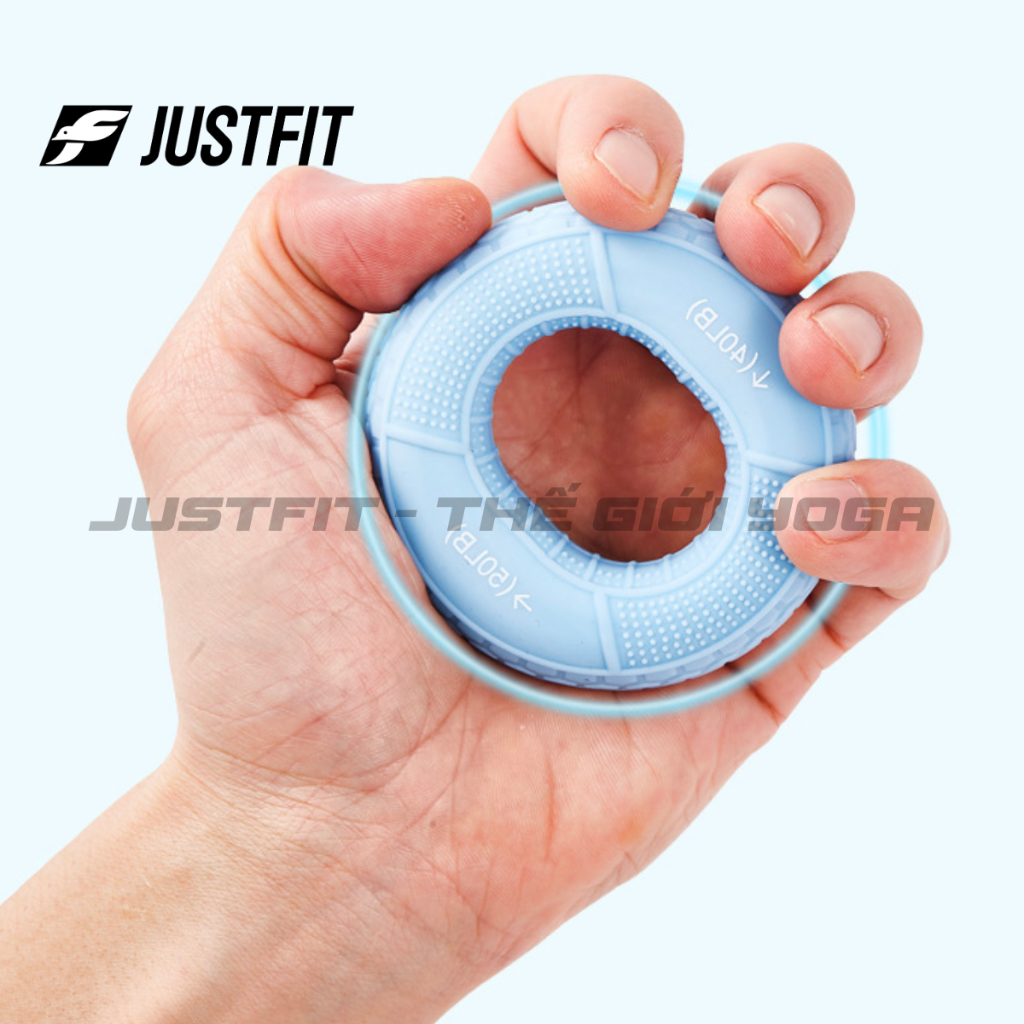 JUSTFIT Vòng tập cơ tay, bóp tay chất liệu silicon tập gym, yoga tại nhà