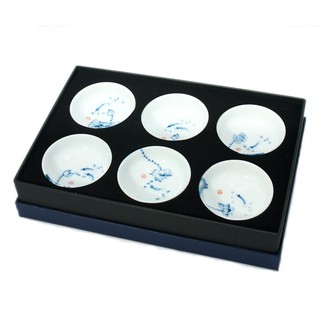 Bộ 6 Chén Cảnh Đức Vẽ Tay
