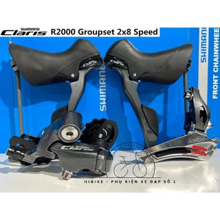 Bộ group set shimano claris 3 món tay đề lắc + củ đề + sang dĩa - shimano claris r2000 2 x 8 tốc độ new