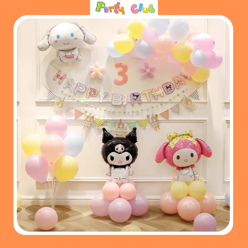 Set bóng trang trí sinh nhật Kuromi