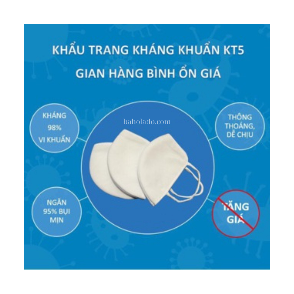 Khẩu Trang Vải 3 Lớp KT5 Cao Cấp - BaHoLaDo