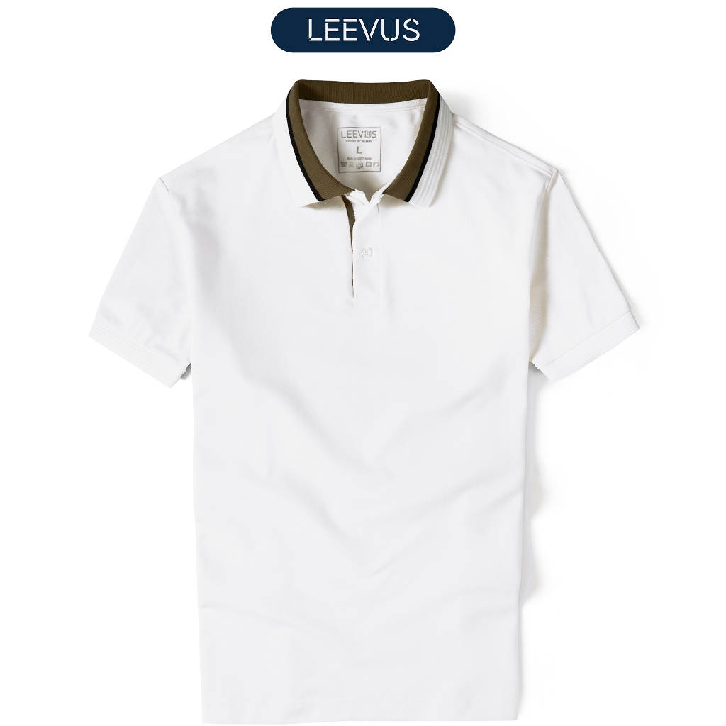 Áo Polo nam BLOCK COLLAR-RIB LEEVUS phối bo, vải CVC cá sấu, form regular APL311