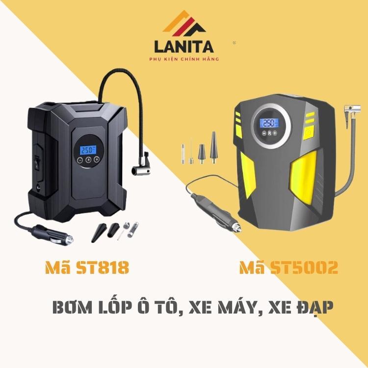 Bơm lốp ô tô, xe đạp, xe máy Lanita Suitu ST5002 công suất 120W