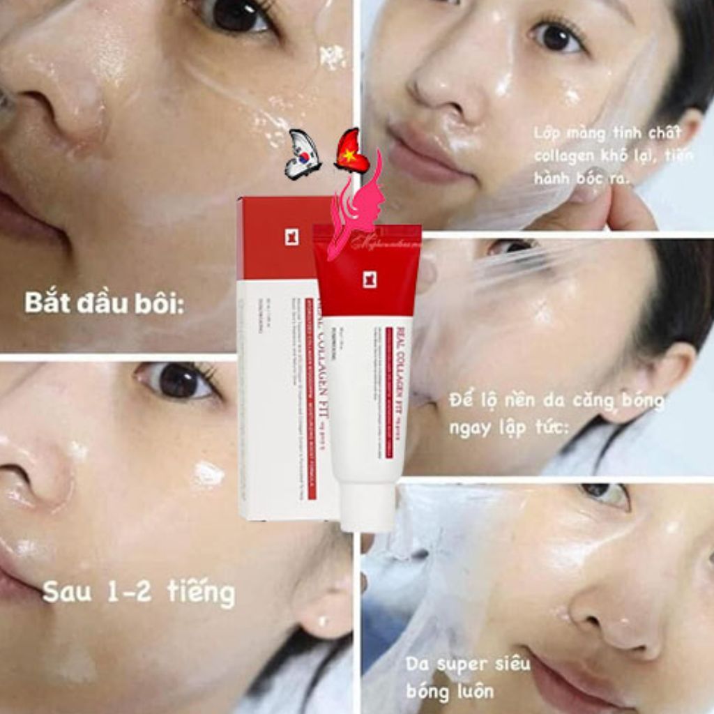 Peel Da Collagen Nano Căng Bóng Real Collagen Fit Hàn Quốc 50ml Giúp da trắng sáng, mịn màng