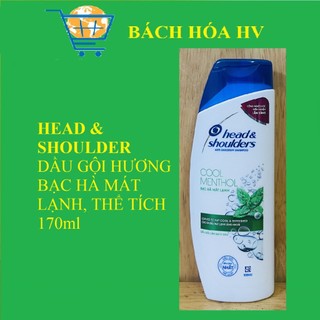 Head & shoulder dầu gội bạc hà mát lạnh 170ml - bach hoa hv