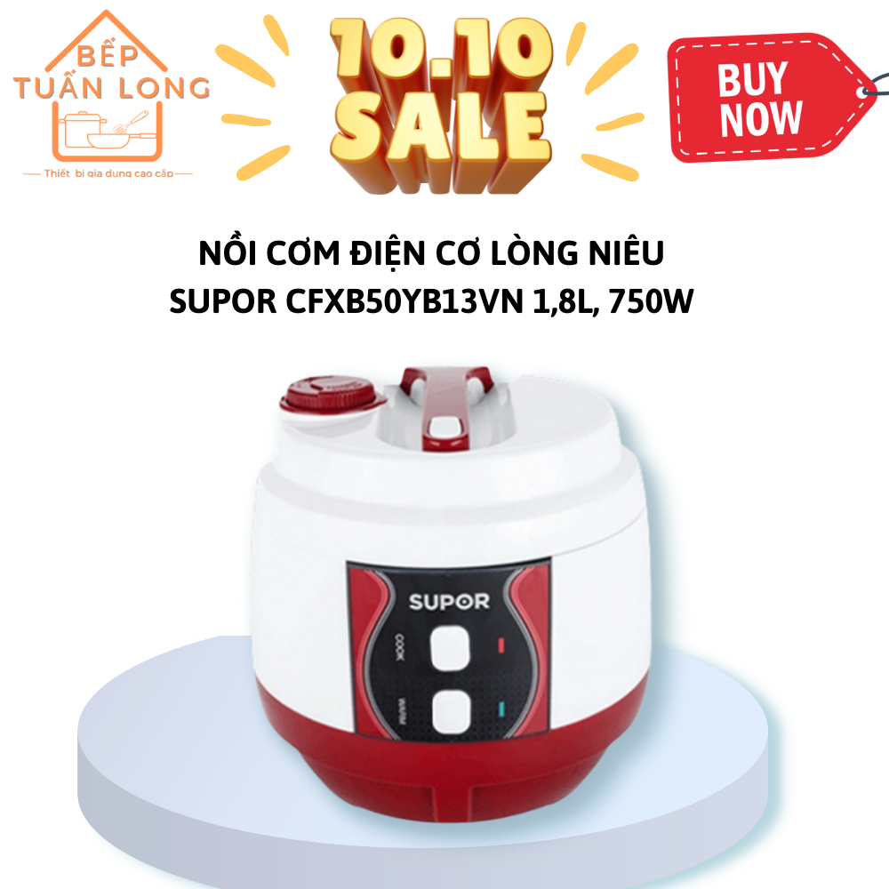 Nồi Cơm Điện Lòng Niêu Supor 50YB13VN, 1,8L - Hàng Chính Hãng Bảo Hành 12 Tháng