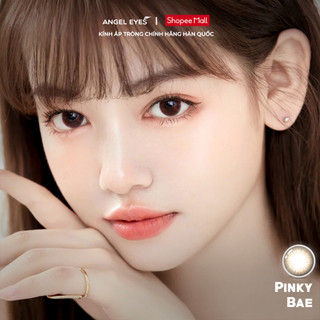 Lens nâu tự nhiên Angel Eyes - PINKY BAE - Đường kính 13.8 - Độ cận 0-6