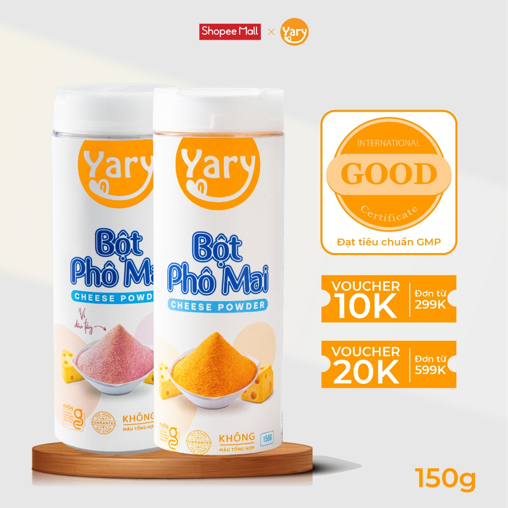 Bột Phô mai lắc Yary Vị Truyền Thống Và Vị Dâu Tây, Gia vị Bột phomai Lắc Khoai Tây, Gà Rán, Làm Sốt Phô Mai, Kem Cheese