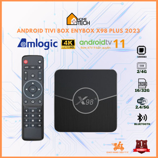 Tivi box android 11 enybox x98 plus cpu s905w2 ram 4g bộ nhớ 32g dual wifi 2.4/5g bluetooth atv 11