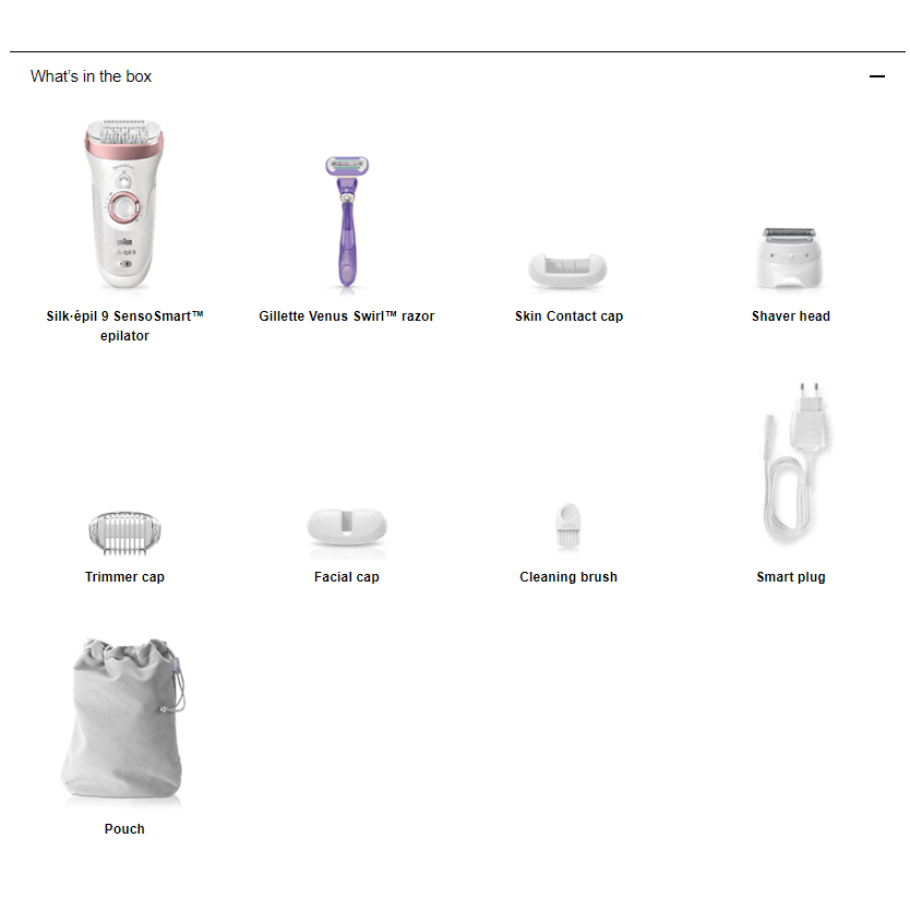 Máy nhổ, cạo, tẩy lông, Braun Silk·épil 9, 7 phụ kiện đi kèm | SES 9-870