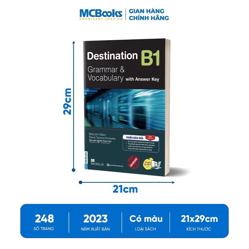 Sách - Destination B1 Grammar and Vocabulary  Tặng Audio và bài tập thực hành MCBooks
