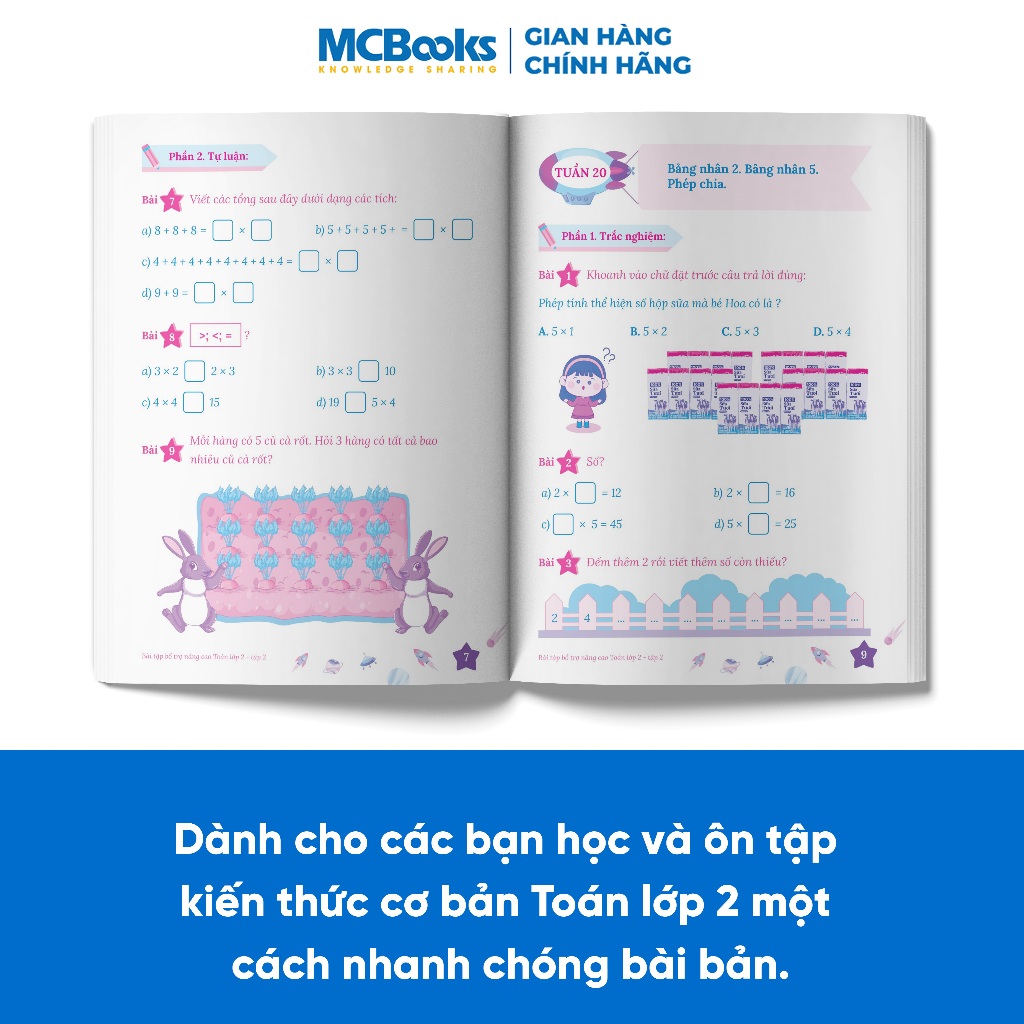 Sách - Combo Bài tập bổ trợ nâng cao Toán lớp 2